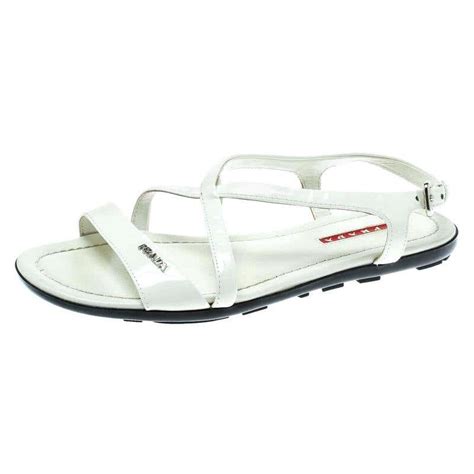 prada sport white sandals|prada denim sandals.